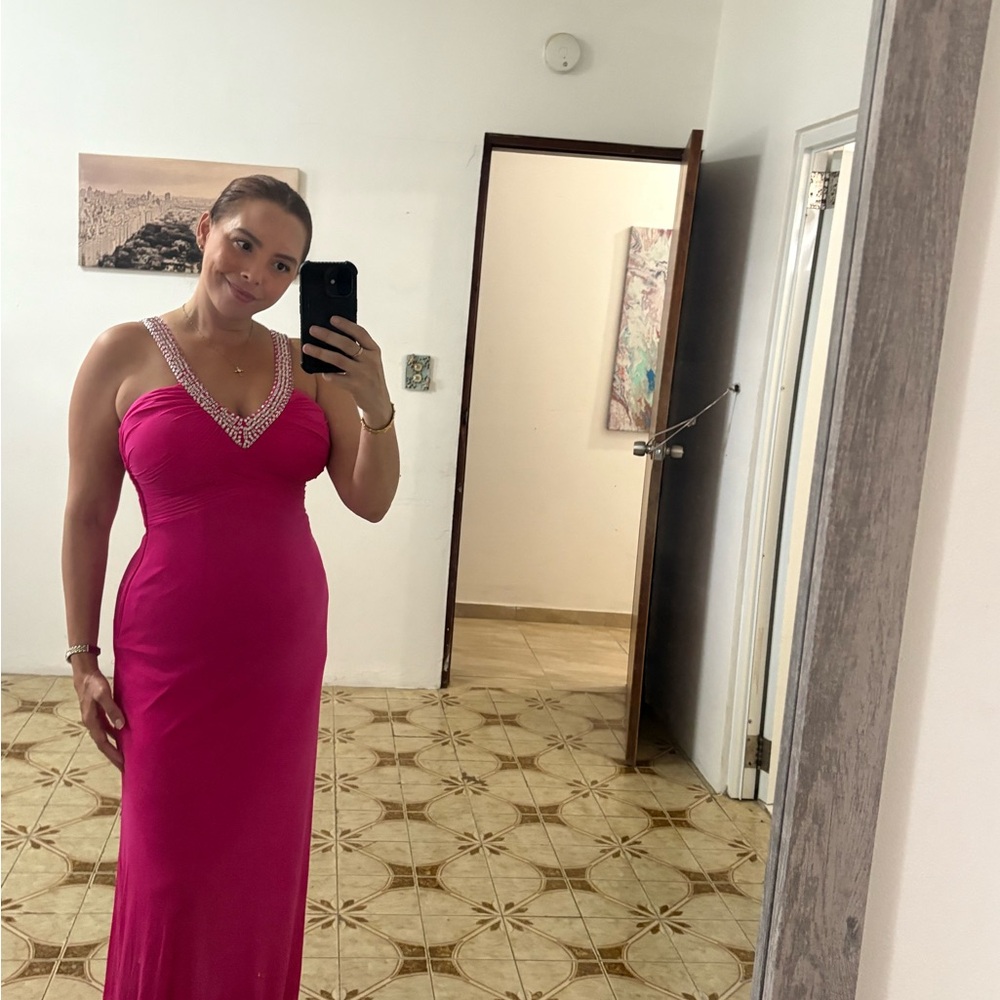 Elegant Pink Evening Gown